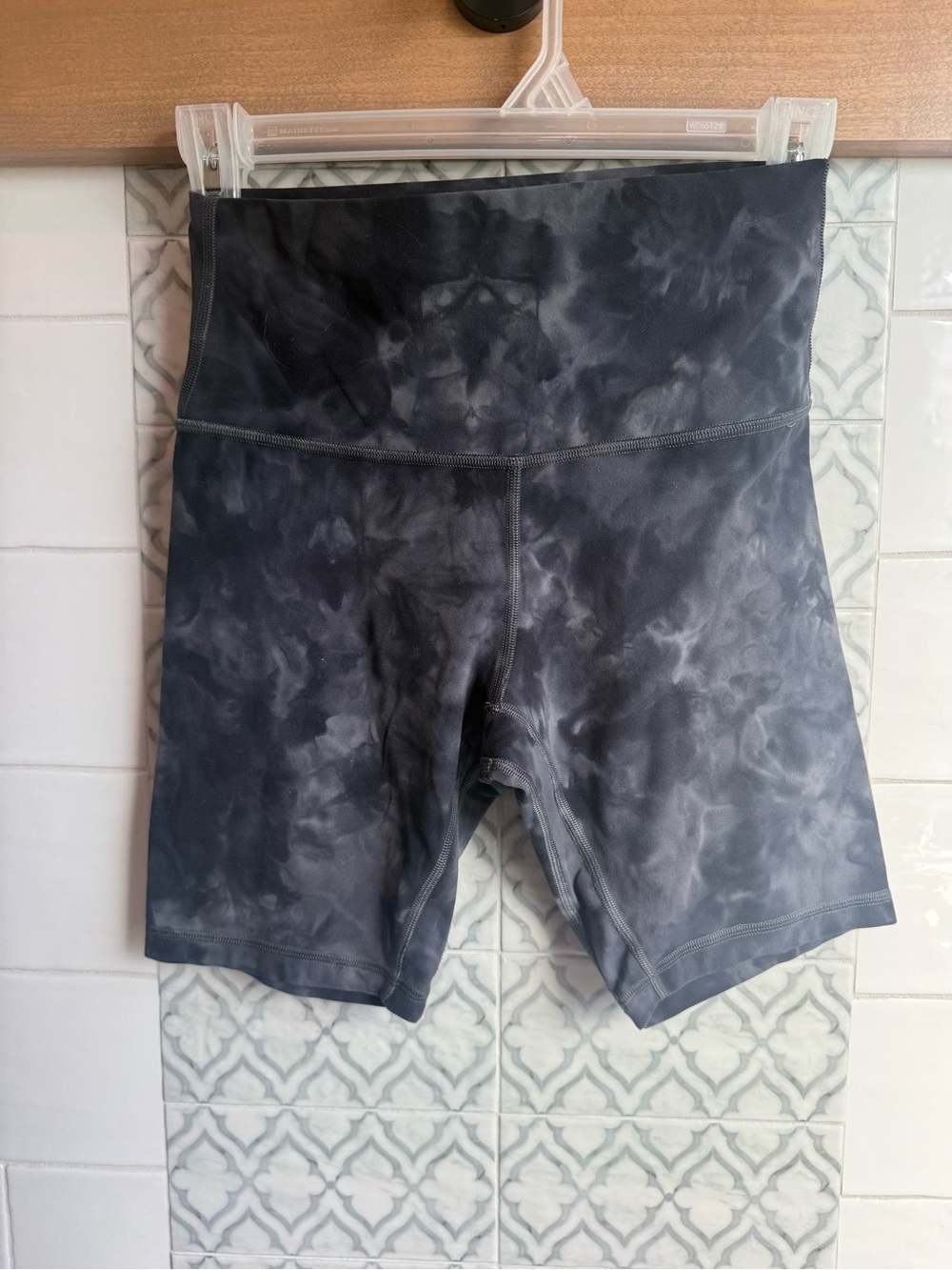 lululemon athletica Black Tie-Dye High-Rise Bike Shorts